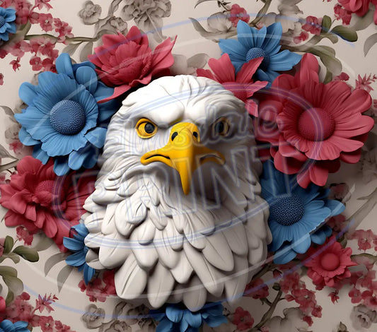 3D Patriotic Eagles 034 Printed Pattern Vinyl