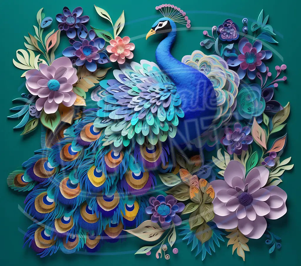 3D Peacocks 002 Printed Pattern Vinyl