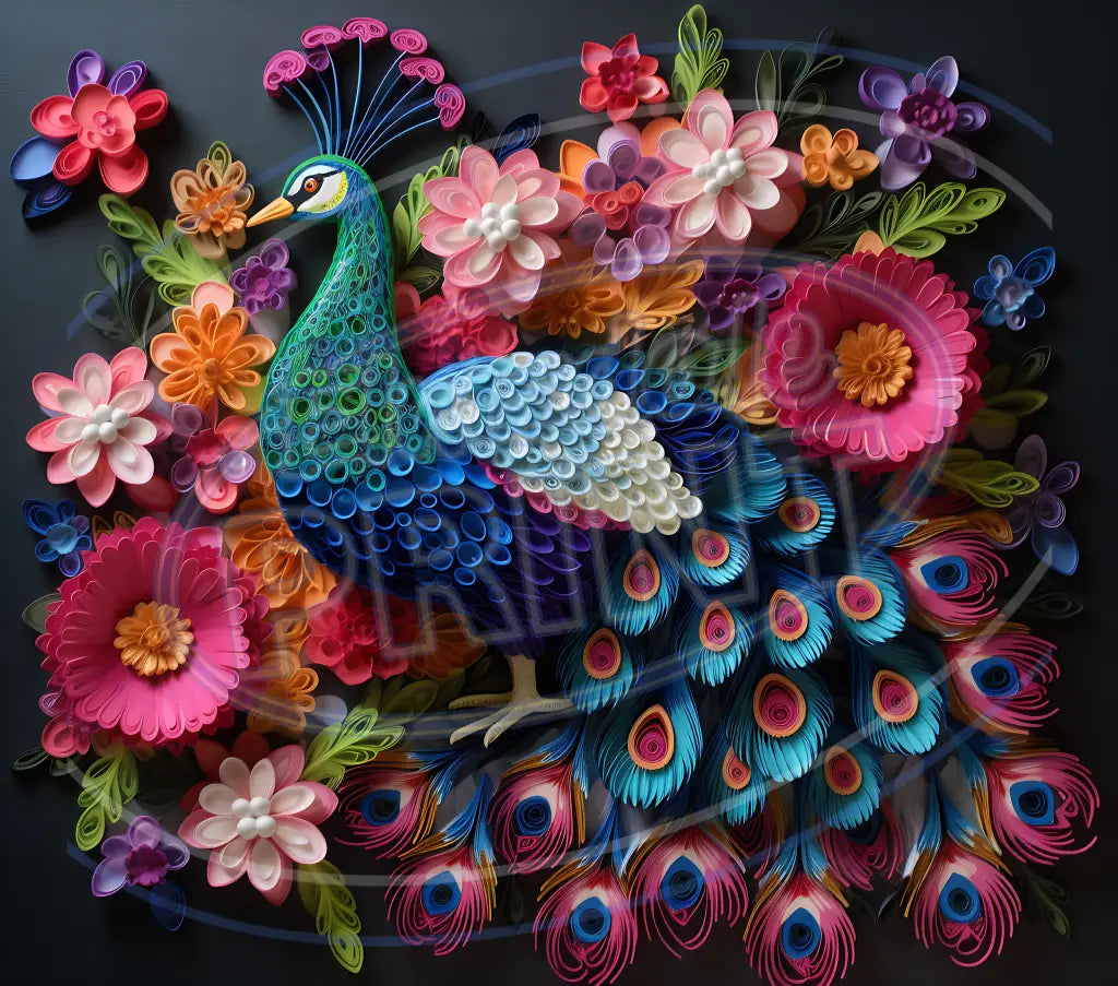 3D Peacocks 006 Printed Pattern Vinyl