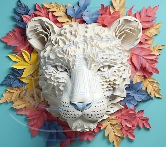 3D Safari Animals 004 Printed Pattern Vinyl