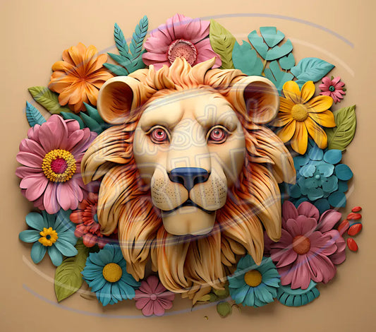 3D Safari Animals 011 Printed Pattern Vinyl