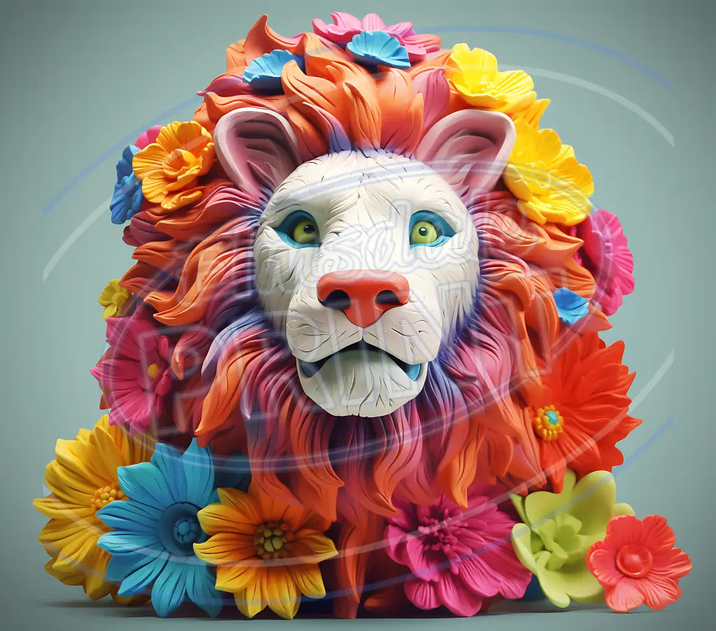 3D Safari Animals 012 Printed Pattern Vinyl