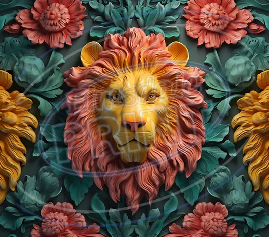 3D Safari Animals 014 Printed Pattern Vinyl