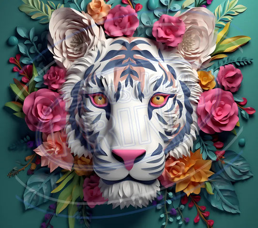 3D Safari Animals 018 Printed Pattern Vinyl