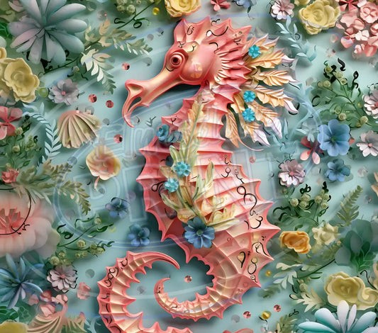 3D Sea Creatures 007 Printed Pattern Vinyl
