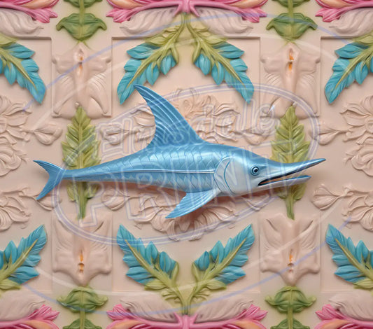 3D Sea Creatures 009 Printed Pattern Vinyl