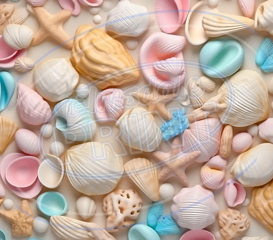 3D Seashells 006 Printed Pattern Vinyl