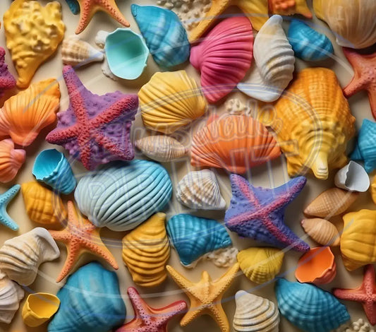 3D Seashells 007 Printed Pattern Vinyl
