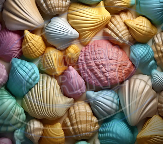 3D Seashells 008 Printed Pattern Vinyl