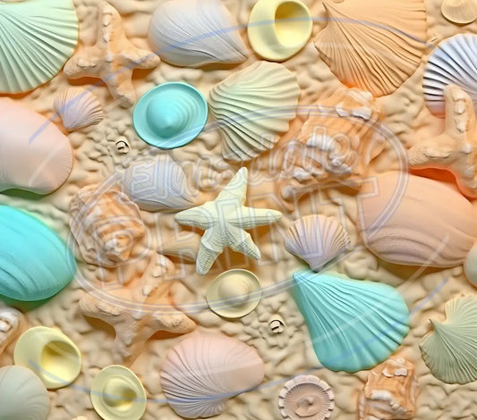 3D Seashells 010 Printed Pattern Vinyl