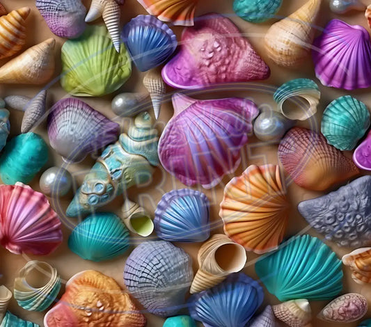 3D Seashells 013 Printed Pattern Vinyl