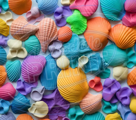 3D Seashells 015 Printed Pattern Vinyl