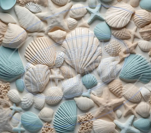 3D Seashells 019 Printed Pattern Vinyl