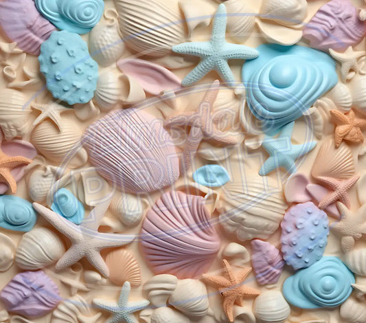 3D Seashells 023 Printed Pattern Vinyl
