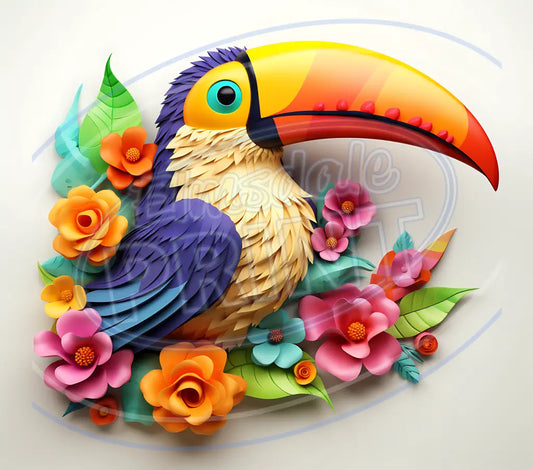 3D Toucans 001 Printed Pattern Vinyl