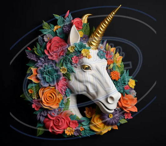 3D Unicorns 001 Printed Pattern Vinyl