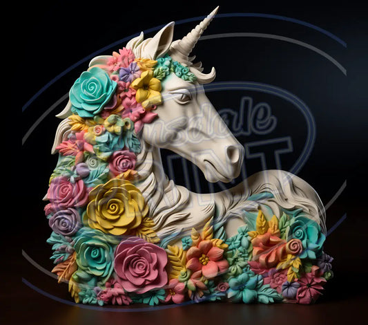 3D Unicorns 008 Printed Pattern Vinyl
