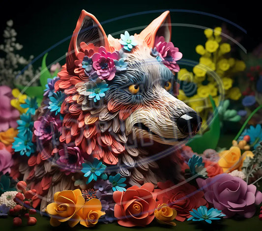 3D Wolves 003 Printed Pattern Vinyl