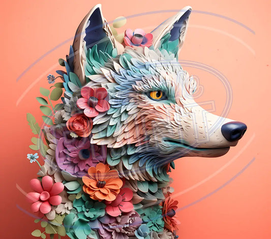 3D Wolves 005 Printed Pattern Vinyl
