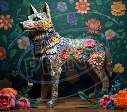 3D Wolves 009 Printed Pattern Vinyl