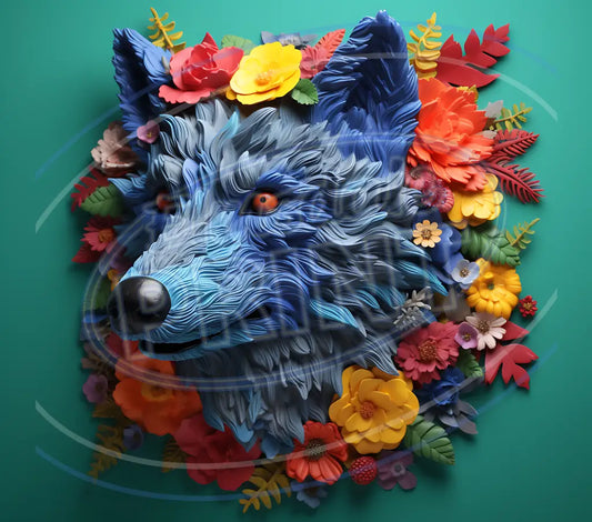 3D Wolves 011 Printed Pattern Vinyl