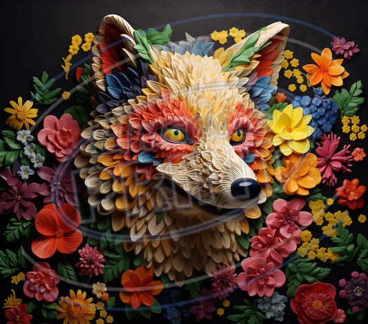 3D Wolves 013 Printed Pattern Vinyl