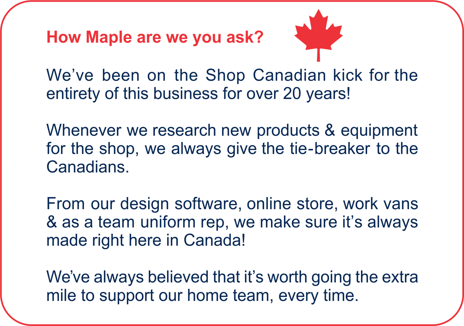 How Maple Are We?