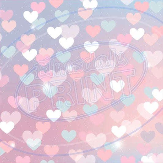 Bokeh Hearts 002 Printed Pattern Vinyl