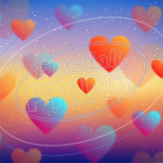 Bokeh Hearts 005 Printed Pattern Vinyl