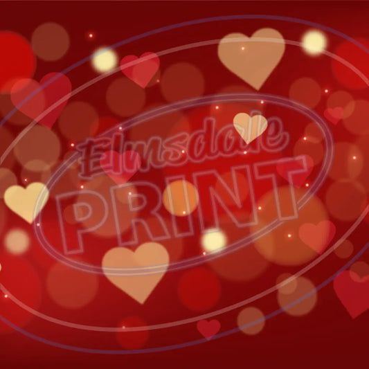 Bokeh Hearts 007 Printed Pattern Vinyl