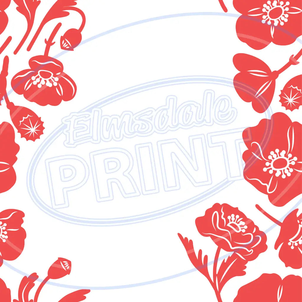 British Poppies 009 Printed Pattern Vinyl