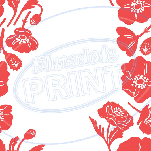 British Poppies 009 Printed Pattern Vinyl