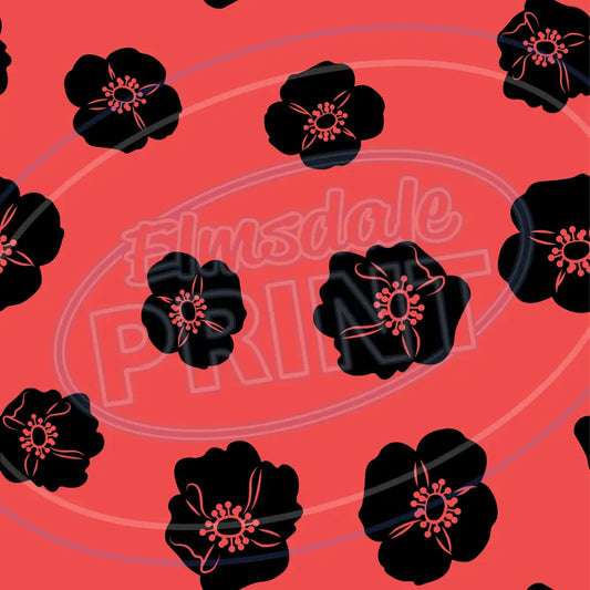 British Poppies 013 Printed Pattern Vinyl