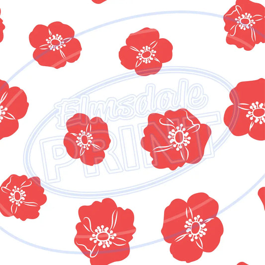 British Poppies 014 Printed Pattern Vinyl
