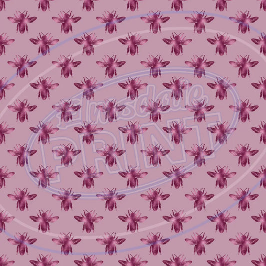 Burgundy Bees 008 Printed Pattern Vinyl