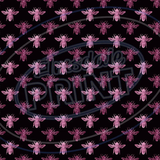 Burgundy Bees 015 Printed Pattern Vinyl