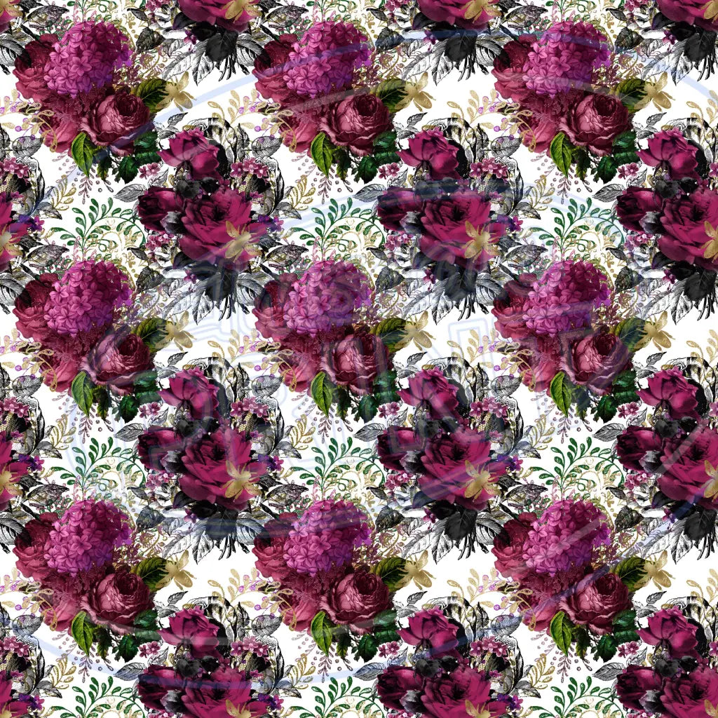 Burgundy Bees 017 Printed Pattern Vinyl