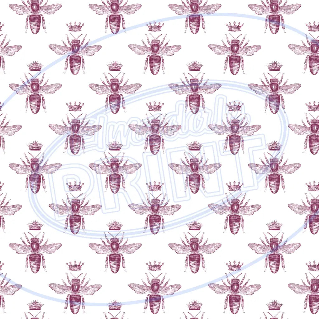 Burgundy Bees 018 Printed Pattern Vinyl