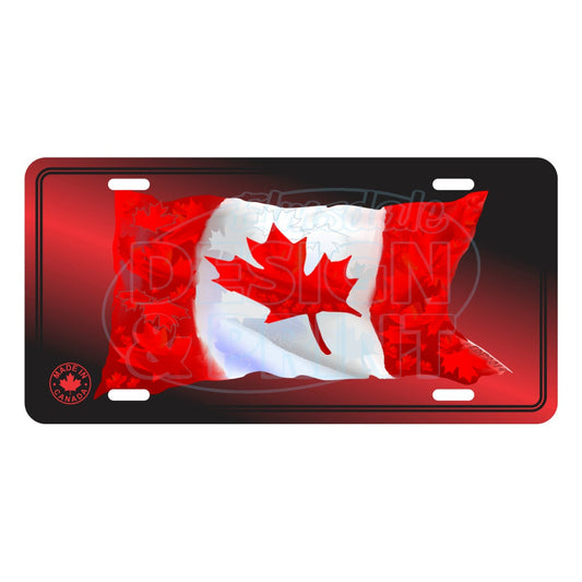 Canada Flag: License Plates - 6’’ x 12’’ Aluminum License Plate
