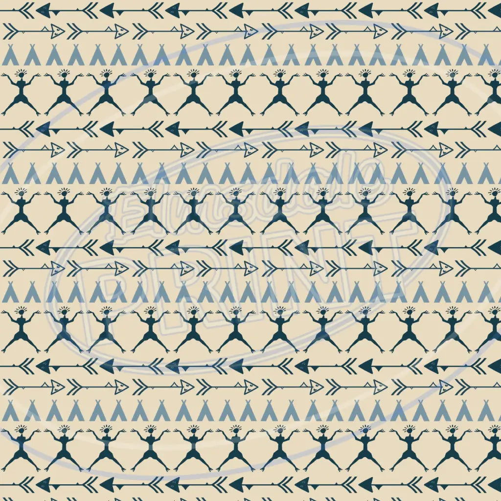 Cobalt Tan 008 Printed Pattern Vinyl
