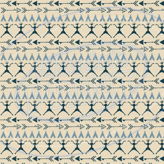 Cobalt Tan 008 Printed Pattern Vinyl