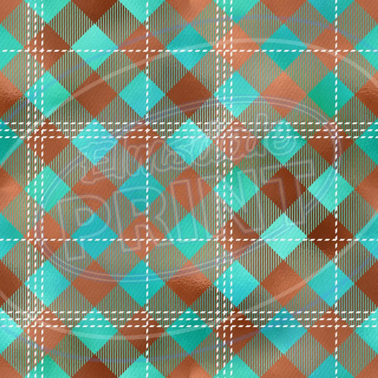 Copper Plaid 002 Printed Pattern Vinyl