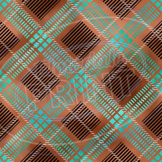 Copper Plaid 006 Printed Pattern Vinyl