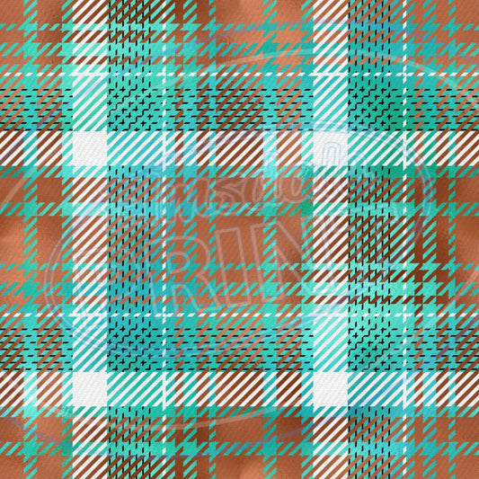Copper Plaid 007 Printed Pattern Vinyl