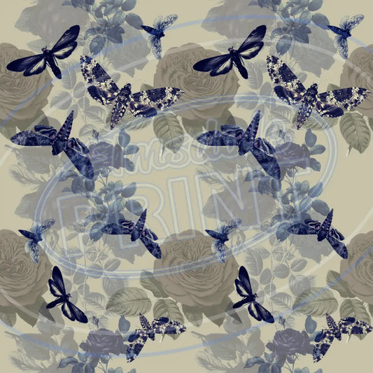 Creepy Crawly Skulls 009 Printed Pattern Vinyl