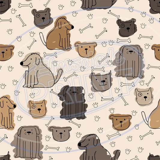 Cute Puppers 001 Printed Pattern Vinyl