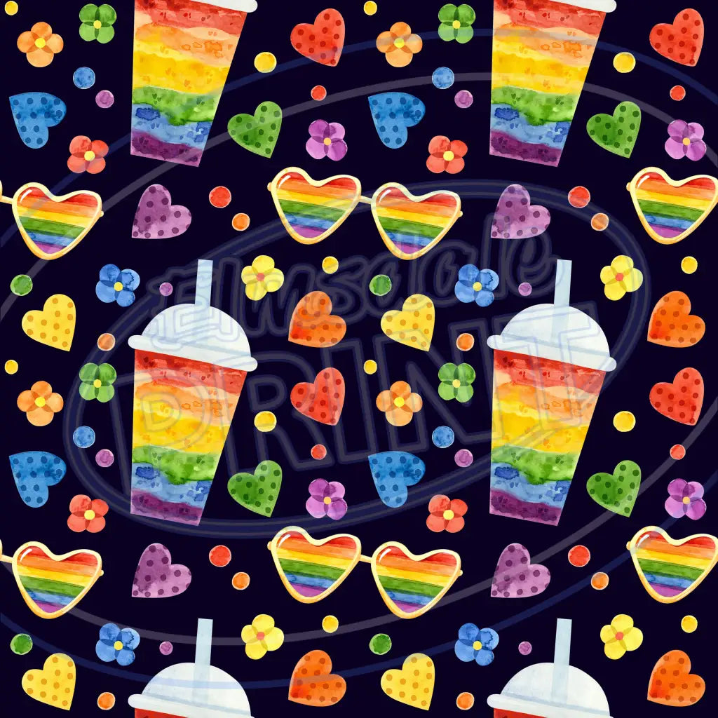 Dark Rainbow 003 Printed Pattern Vinyl
