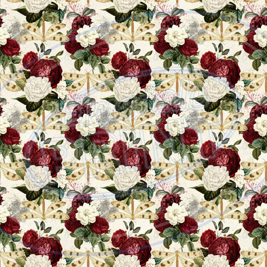 Dragonfly Rose 006 Printed Pattern Vinyl