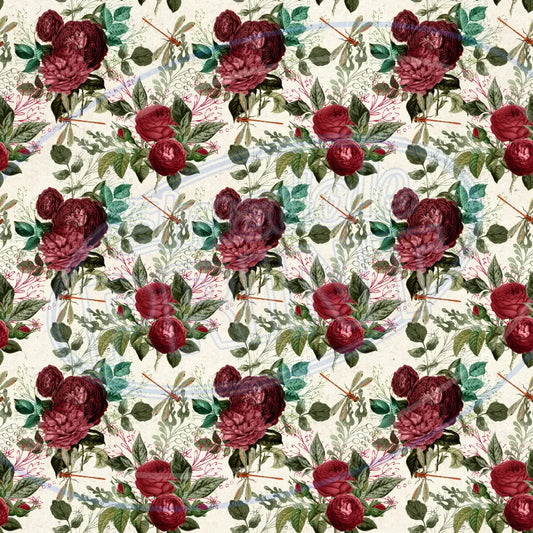 Dragonfly Rose 008 Printed Pattern Vinyl