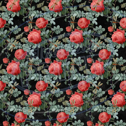 Dragonfly Rose 014 Printed Pattern Vinyl